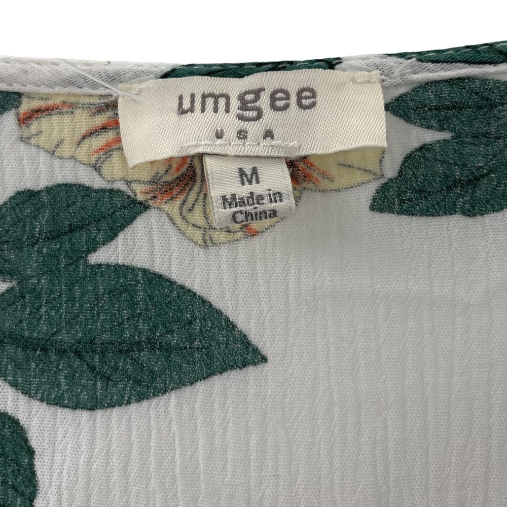 Umgee Floral Tie Front Mini Dress Size Medium - Picture 3 of 12